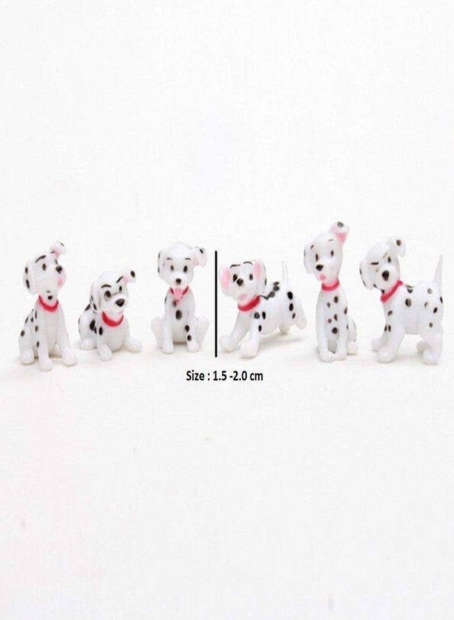 BHOOLU&GOOLU Plastic Cute Miniature Dog 6 Pcs/Set (Multi Color) - Image 3